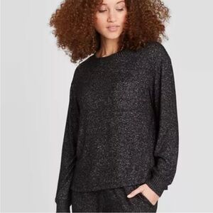 stars above Dark Charcoal Gray Crew & Scoop Necks Sweater
